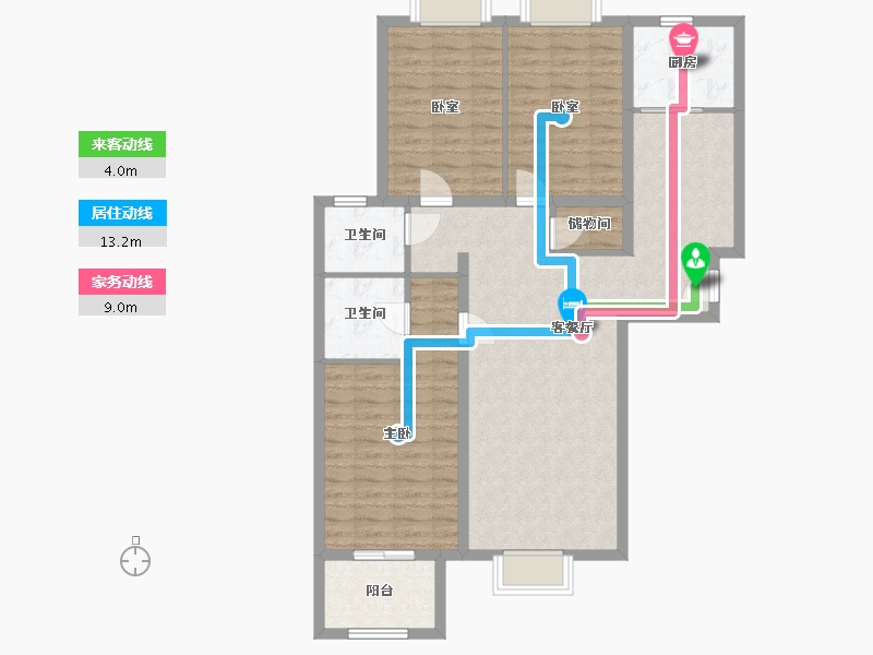 河北省-石家庄市-筑凯嘉园-129.30-户型库-动静线