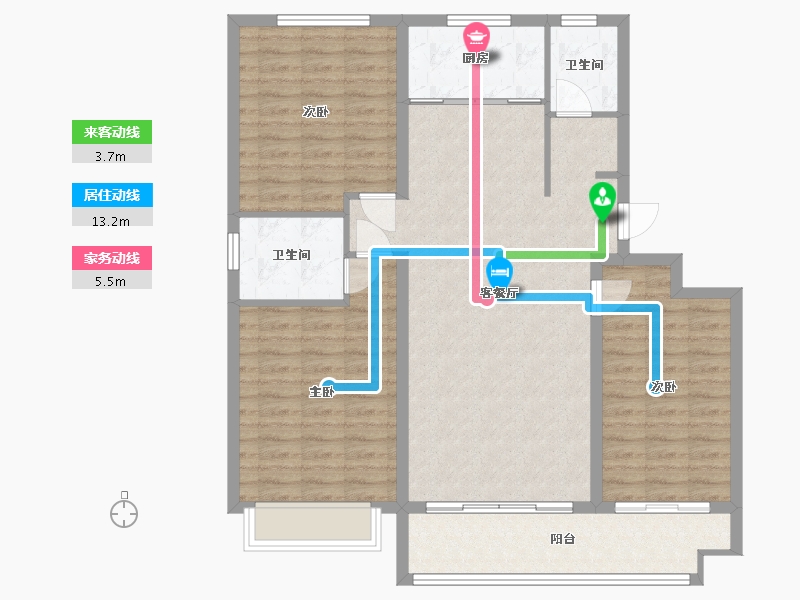 山东省-德州市-金宸府-107.00-户型库-动静线