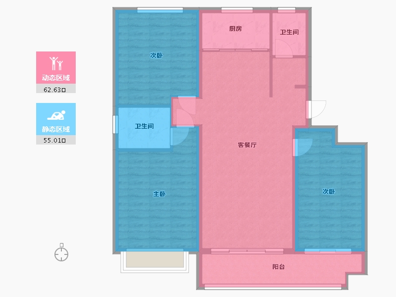 山东省-德州市-金宸府-107.00-户型库-动静分区