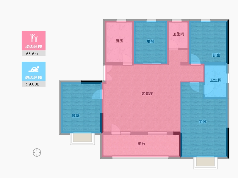 山东省-济宁市-田园伟业-125.00-户型库-动静分区