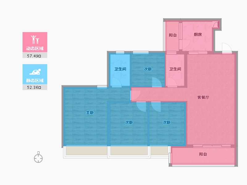 广东省-湛江市-山海华府-103.00-户型库-动静分区