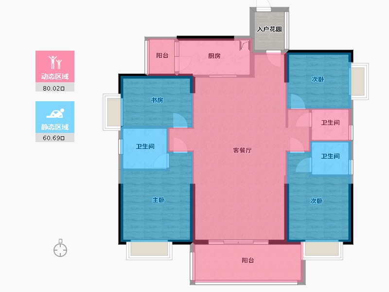 广东省-汕尾市-泰和苑-131.42-户型库-动静分区