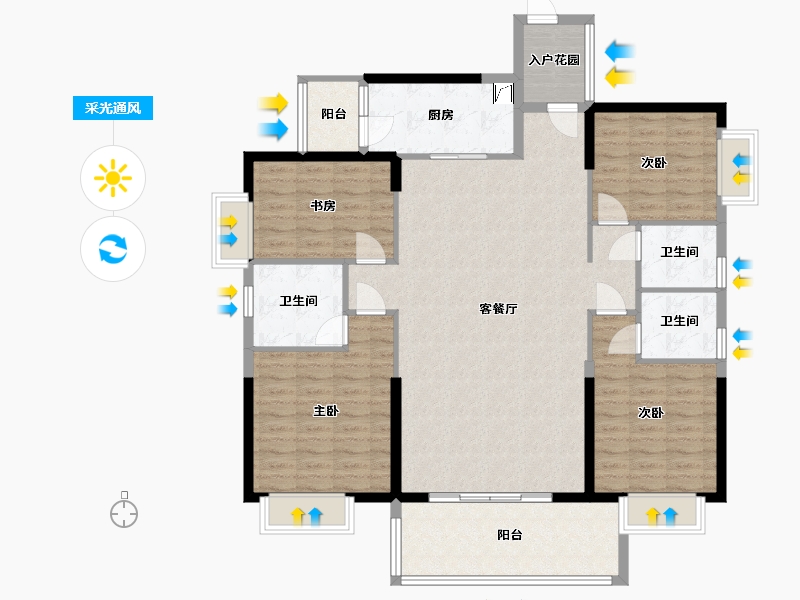 广东省-汕尾市-泰和苑-131.42-户型库-采光通风