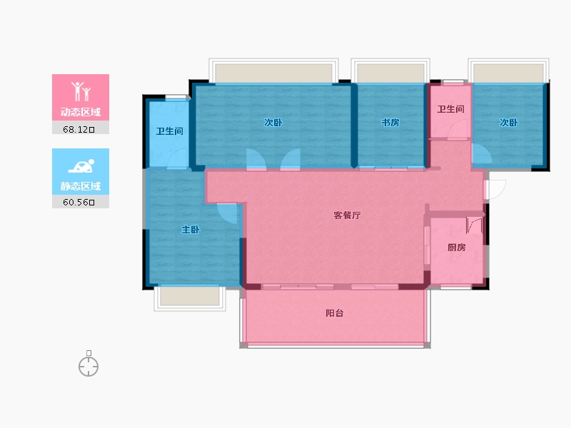 广西壮族自治区-南宁市-奥园棠悦府-119.00-户型库-动静分区