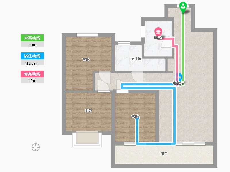 山东省-青岛市-天泰公园壹号-82.00-户型库-动静线