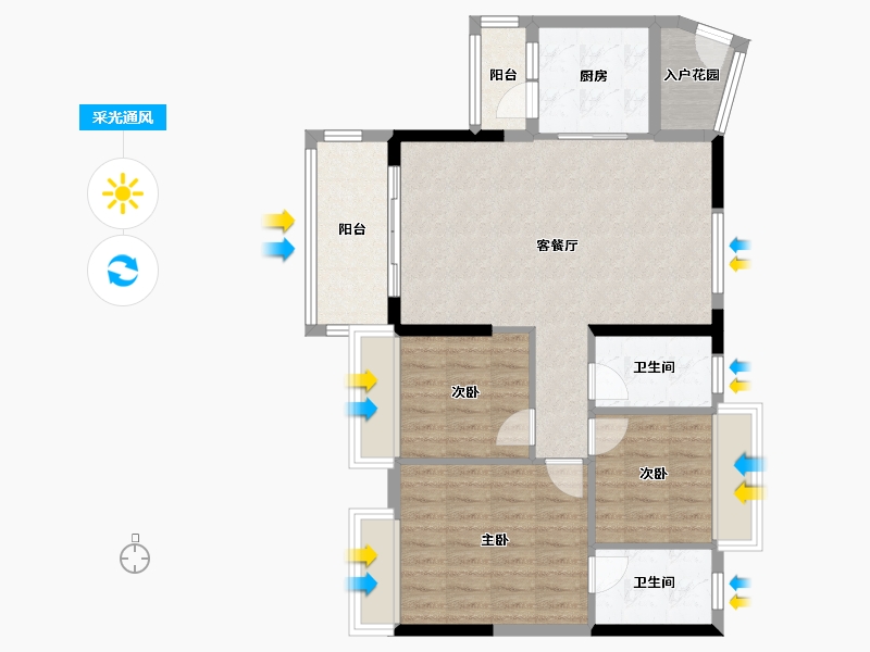 广东省-河源市-十里东岸-107.00-户型库-采光通风