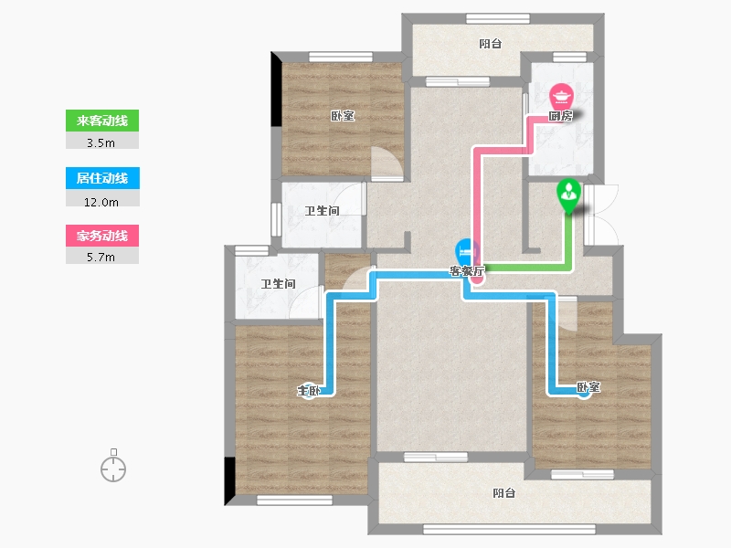 浙江省-湖州市-龙悦江南-89.00-户型库-动静线