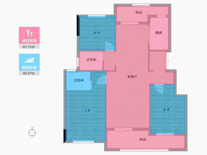 浙江省-湖州市-龙悦江南-89.00-户型库-动静分区