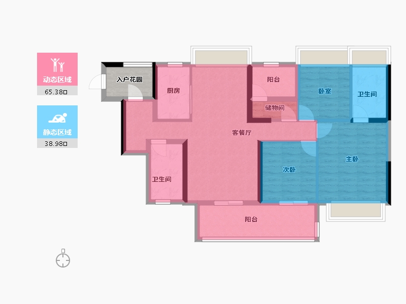 广东省-广州市-亚运城·天韵-108.00-户型库-动静分区