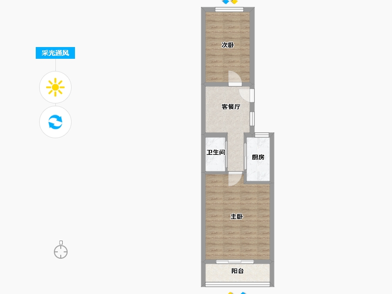 北京-北京市-广宁村-43.00-户型库-采光通风