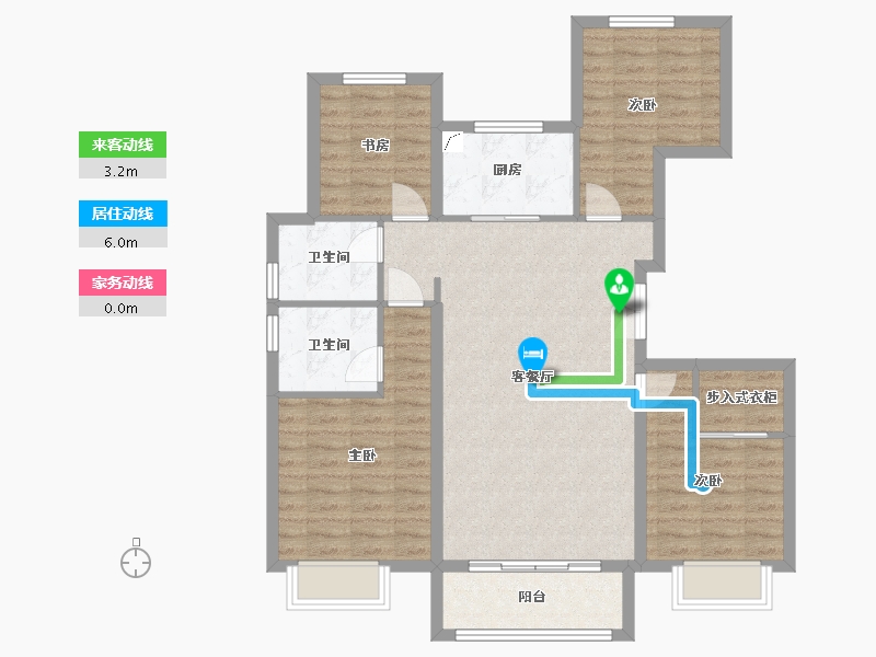 河北省-石家庄市-融创臻园壹号-107.00-户型库-动静线