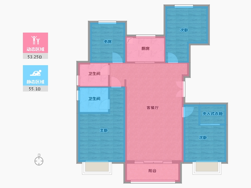 河北省-石家庄市-融创臻园壹号-107.00-户型库-动静分区