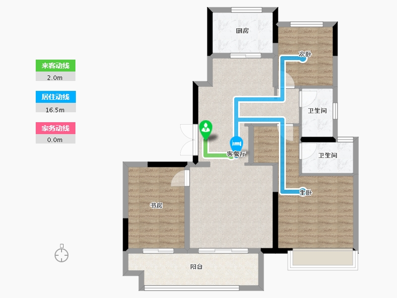 贵州省-遵义市-吾悦广场-99.00-户型库-动静线