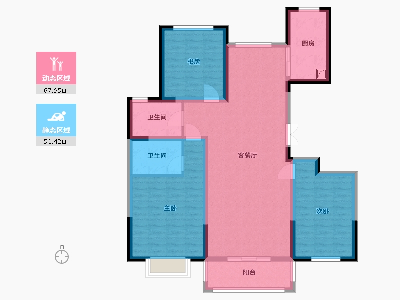 陕西省-榆林市-电力阳光-129.00-户型库-动静分区