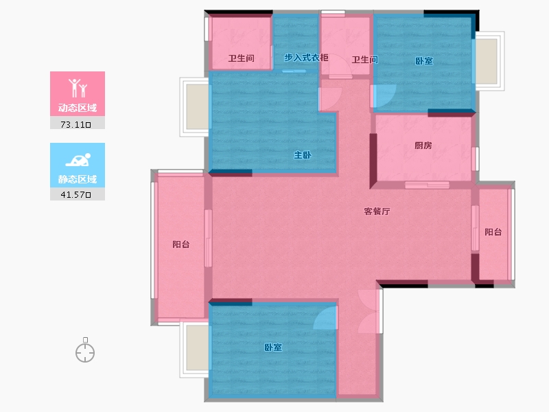 湖北省-随州市-书香华府-110.00-户型库-动静分区