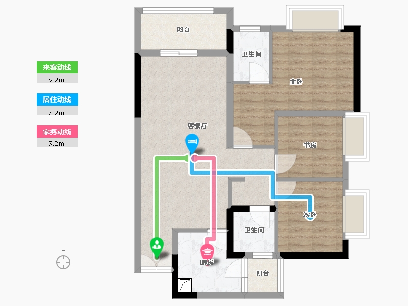 重庆-重庆市-新领域-83.00-户型库-动静线