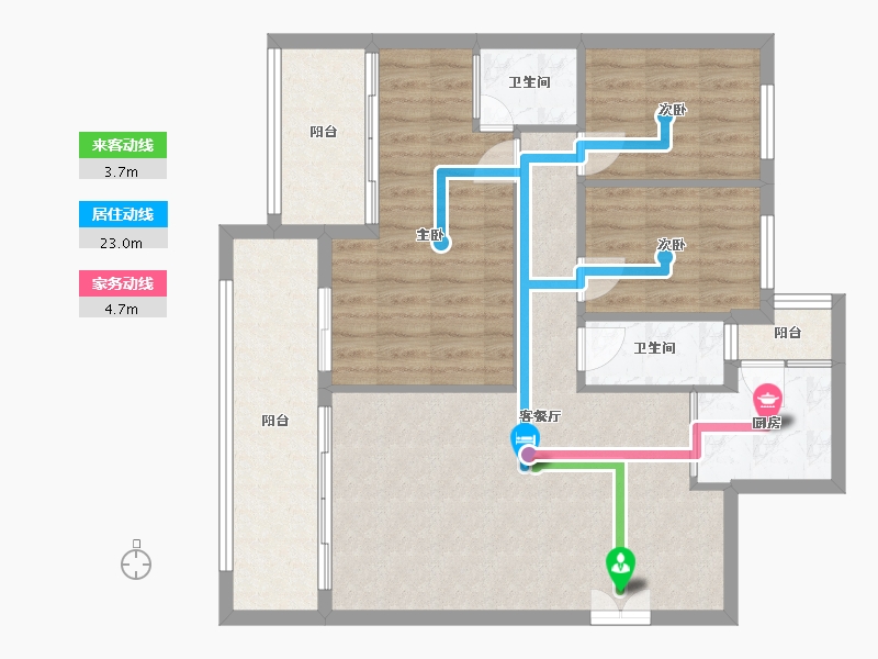 广西壮族自治区-梧州市-世纪新城-90.00-户型库-动静线