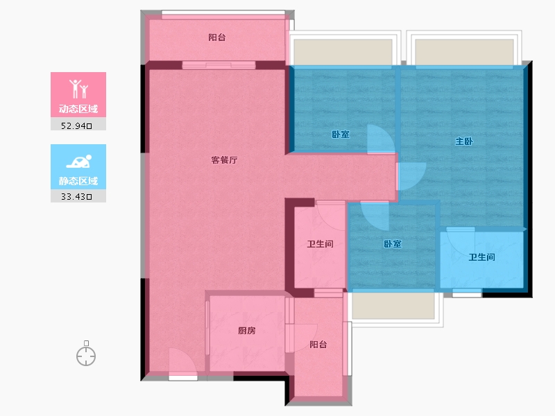 广东省-肇庆市-金沙1号-81.26-户型库-动静分区