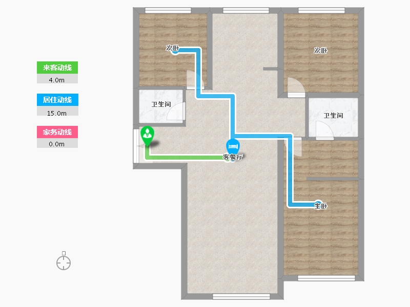 山西省-大同市-华鸿东方家园-107.12-户型库-动静线