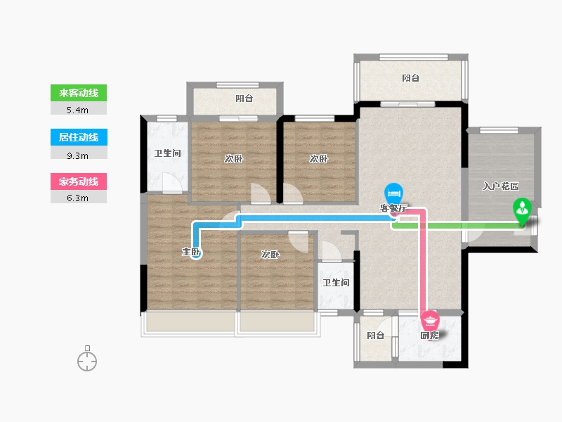 广西壮族自治区-防城港市-盛天江畔-130.00-户型库-动静线