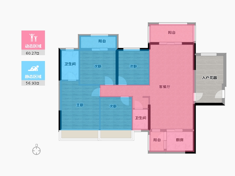 广西壮族自治区-防城港市-盛天江畔-130.00-户型库-动静分区