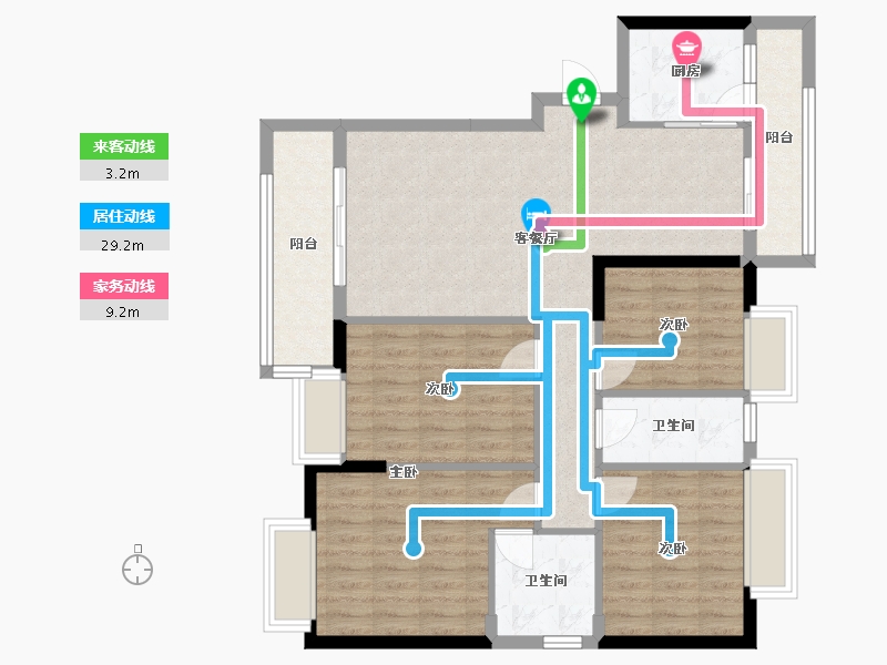 广东省-惠州市-大欣华庭-101.48-户型库-动静线