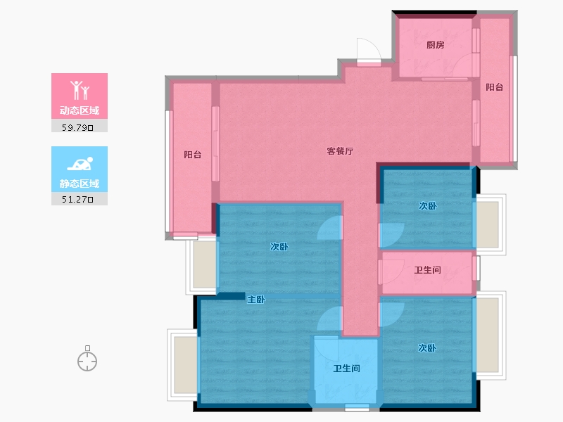 广东省-惠州市-大欣华庭-101.48-户型库-动静分区