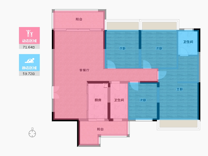 广西壮族自治区-来宾市-海景文苑-122.00-户型库-动静分区