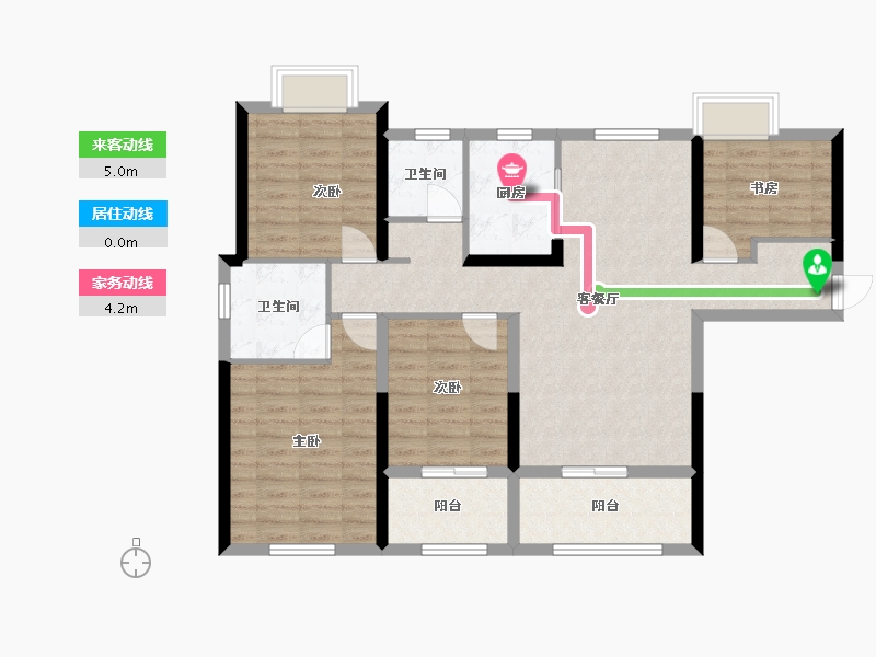 湖北省-襄阳市-汉江一品-135.00-户型库-动静线