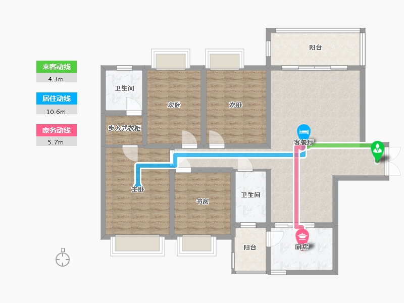 湖南省-邵阳市-伟业滨江时代城-128.00-户型库-动静线