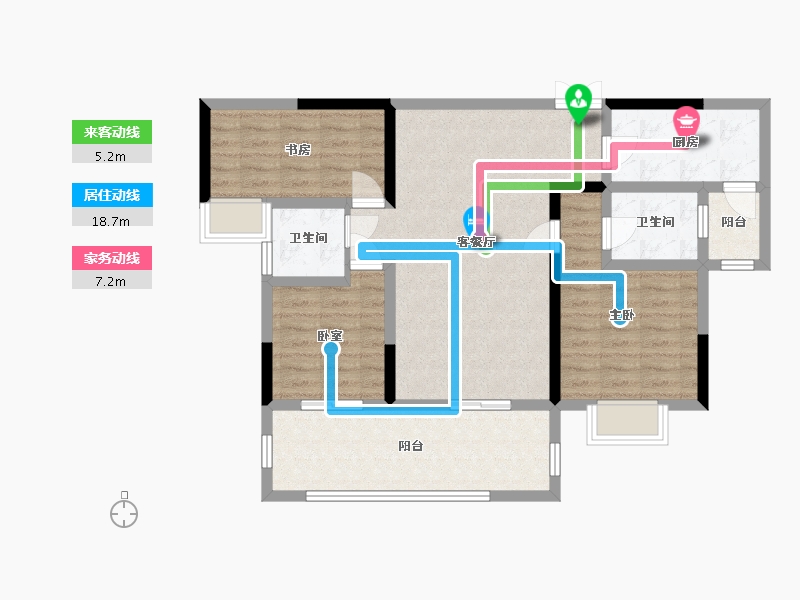 四川省-德阳市-华盛公园里-92.00-户型库-动静线