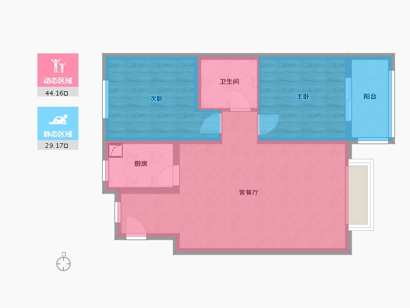 河北省-保定市-君圣蓝庭-65.00-户型库-动静分区