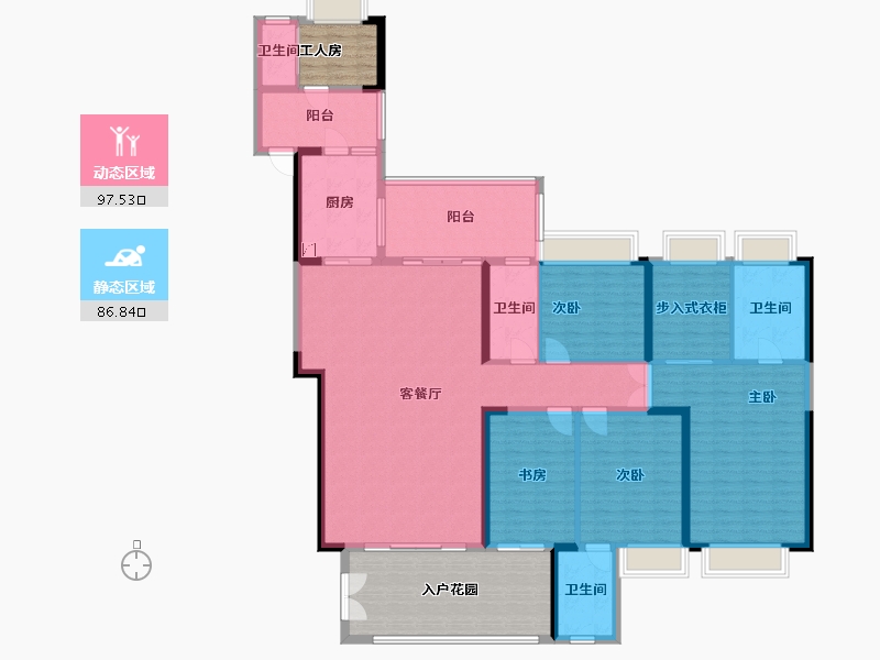 广西壮族自治区-贵港市-盛世名都-191.00-户型库-动静分区