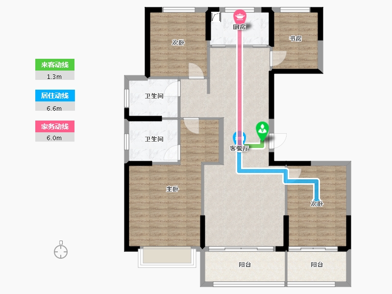 江苏省-扬州市-蓝湾华府-113.00-户型库-动静线