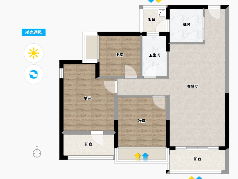 广东省-深圳市-半山·御景-100.00-户型库-采光通风