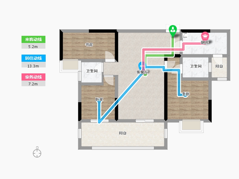 四川省-德阳市-华盛公园里-98.00-户型库-动静线