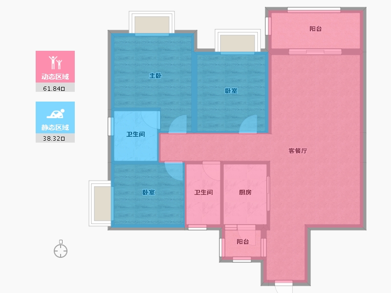 广东省-云浮市-万汇广场-95.00-户型库-动静分区