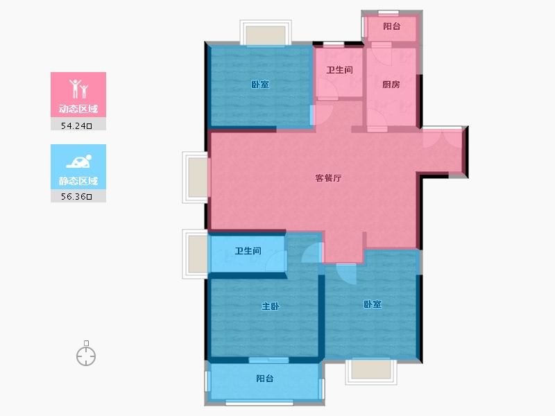 江苏省-淮安市-乾隆御景-98.00-户型库-动静分区