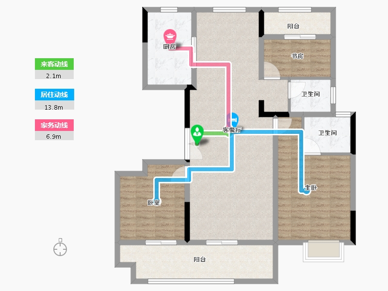 河南省-三门峡市-长安九号院-114.00-户型库-动静线