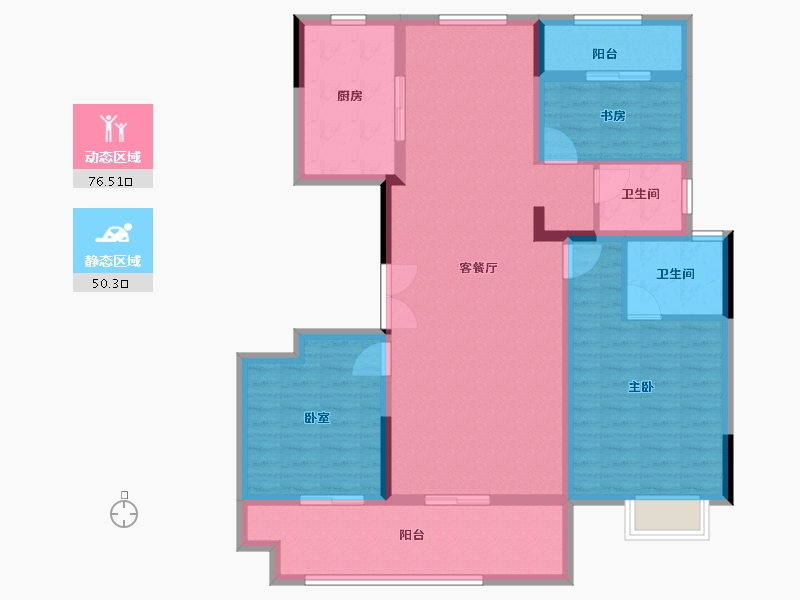 河南省-三门峡市-长安九号院-114.00-户型库-动静分区