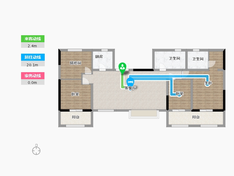 河南省-郑州市-和昌云著-135.00-户型库-动静线