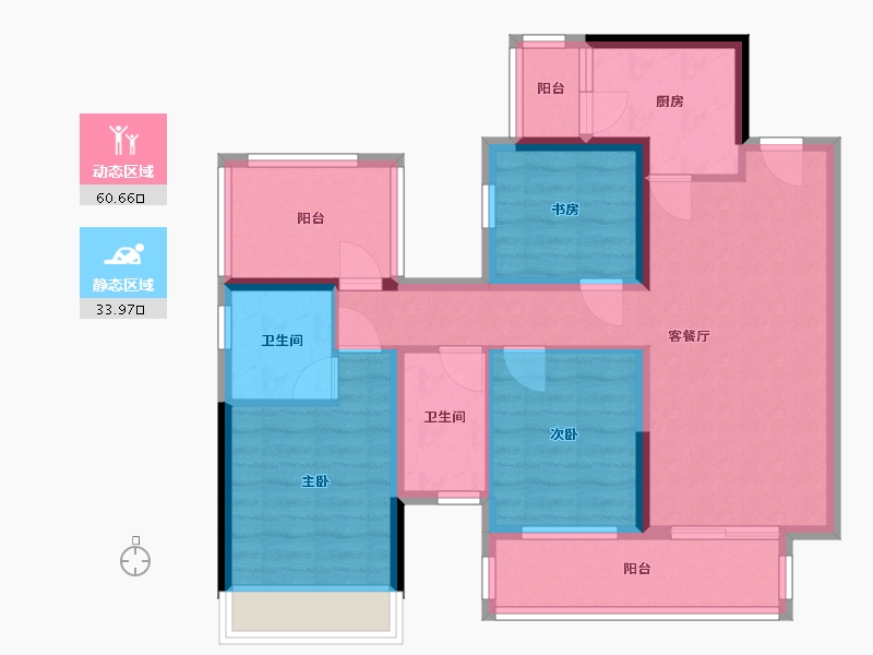 广西壮族自治区-南宁市-融创九熙府-95.00-户型库-动静分区