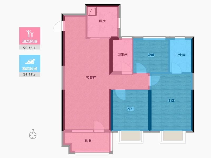 辽宁省-沈阳市-奥园会展广场-82.00-户型库-动静分区