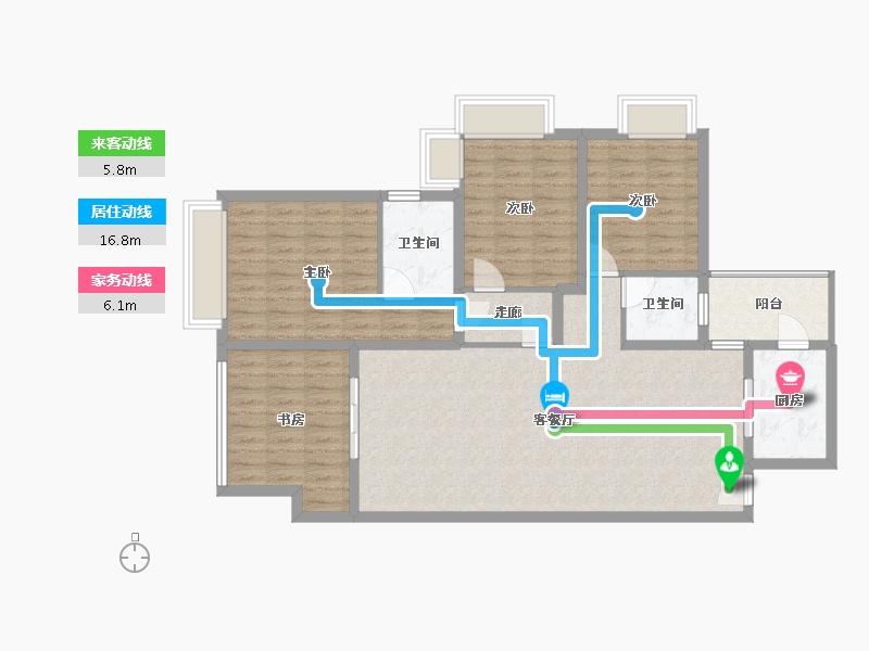 湖南省-衡阳市-盛世华府-110.00-户型库-动静线