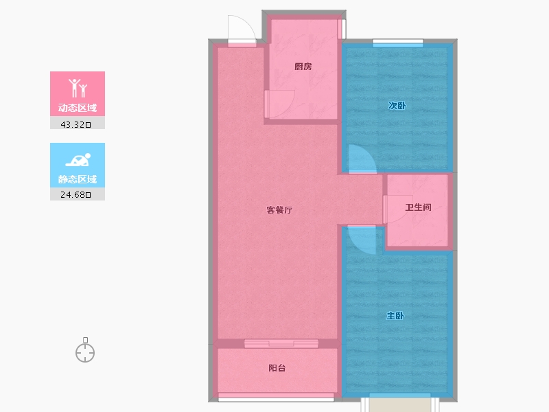 山西省-太原市-唐槐园-75.00-户型库-动静分区