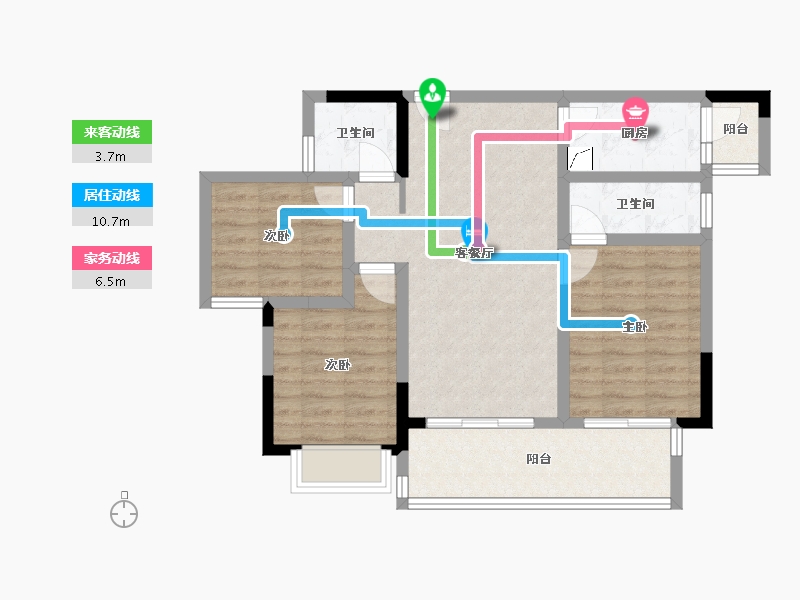 四川省-成都市-梧桐雅园-82.00-户型库-动静线