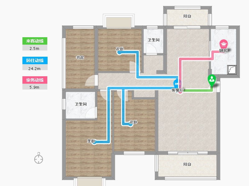 湖南省-岳阳市-荣湖城-110.56-户型库-动静线