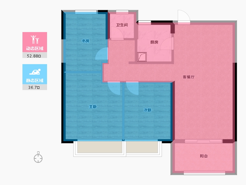 江苏省-徐州市-地铁-80.63-户型库-动静分区