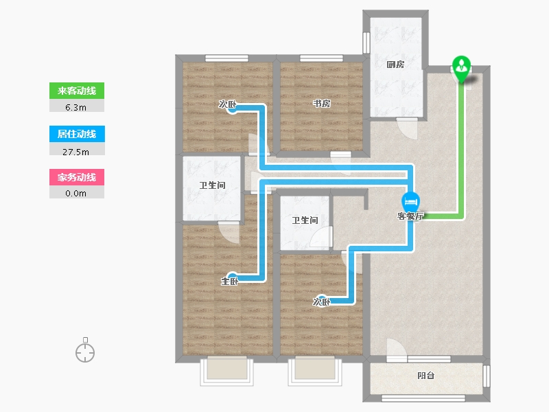 辽宁省-抚顺市-澳海御景苑-113.00-户型库-动静线