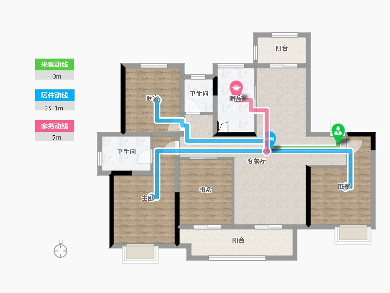 江苏省-淮安市-红豆-122.00-户型库-动静线